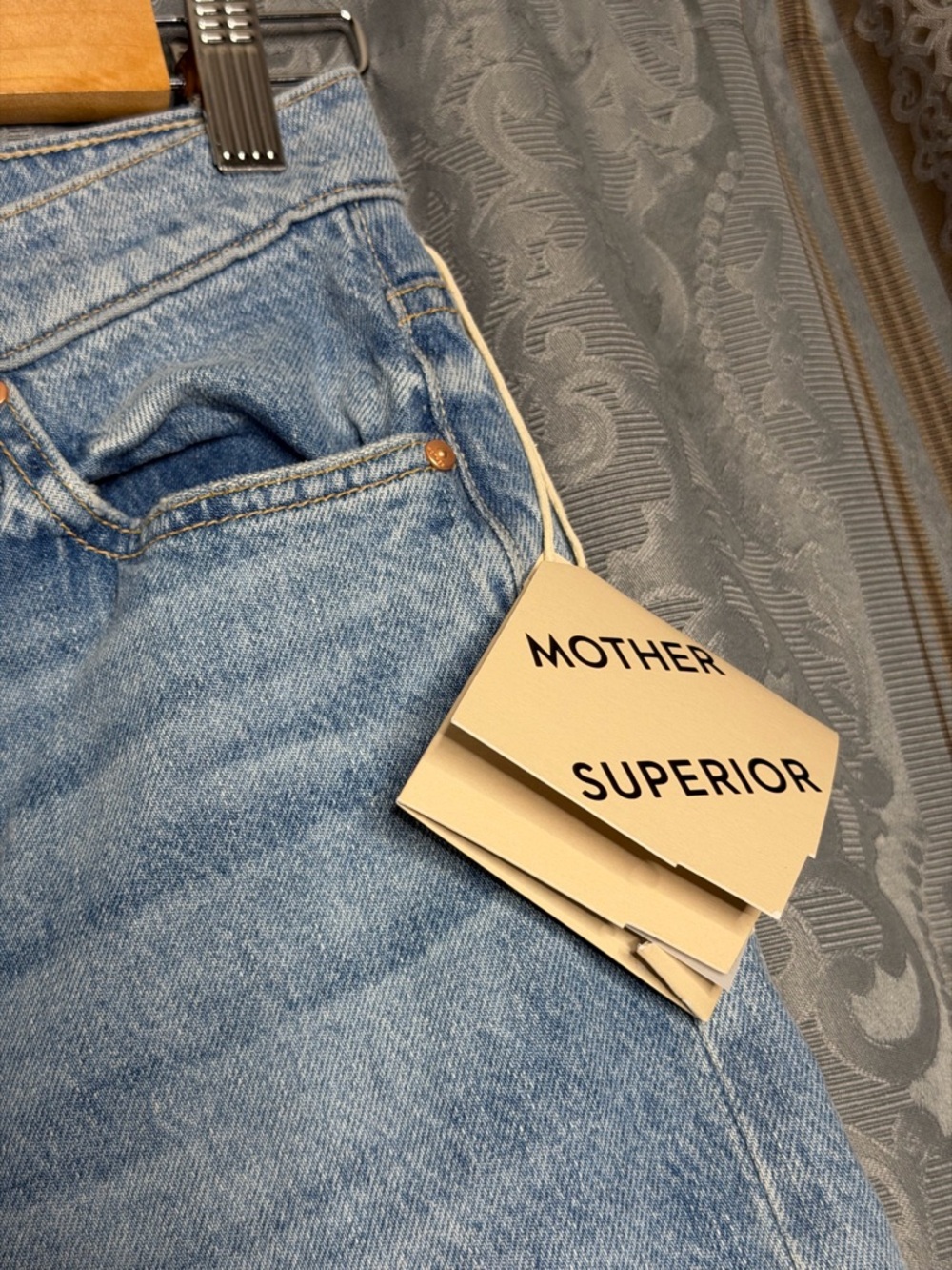 MOTHER The Dodger Button Hover Cuff jeans in "I Could Care Less" - Picture 5 of 8